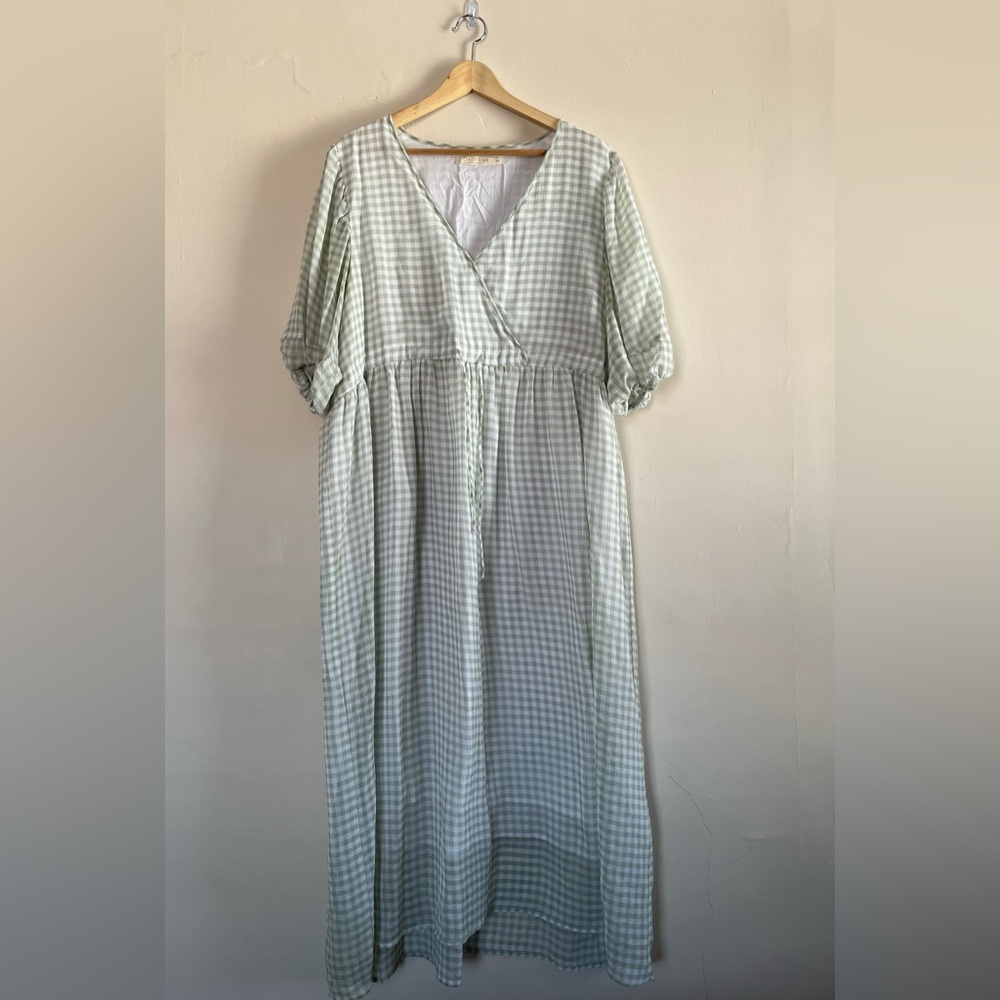 Christy Dawn Dahlia Dress Mint Gingham 2XL